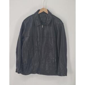 Apt 9 black lambskin jacket men's Size XL Minimalistic Classic Old Money Matrix